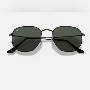 NWT  authentic Rayban hexagonal polarized sunglasses